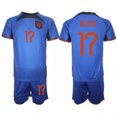 Jalkapallo Pelipaidat/Peliasut Alankomaat Daley Blind 17 Lasten Vieraspelipaita Mm-Kisat 2022 Jalkapallo Pelipaidat/Peliasut Alankomaat Daley Blind 17 Lasten Vieraspelipaita Mm-Kisat 2022